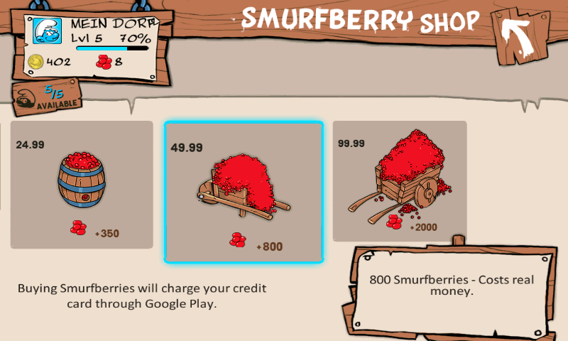 Kleine böse Schlumpfbeeren! Bei