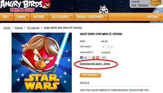 Angry Birds Star Wars PC Demo Download