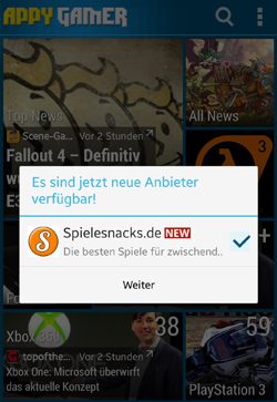 Spielesnacks bei Appy Gamer