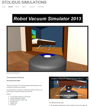 Robot Vacuum Simulator Webseite