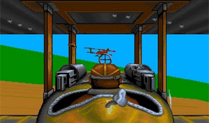 So sah das Flugspiel Wings damals auf dem Amiga aus.