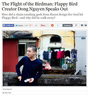 Screenshot vom Rolling Stone-Interview mit Dong Nguyen (Quelle: rollingstone.com)