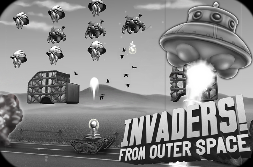 Na, kommt dir das Design von Invaders! From Outer Space irgendwie bekannt vor?