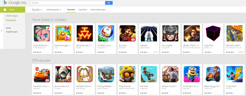 Im Google Play Store, in dem man Apps für Android-Geräte herunterlädt, konnten Kinder ohne Kontrolle einkaufen. 