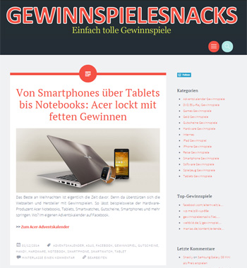 gewinnspielesnacks-webseite