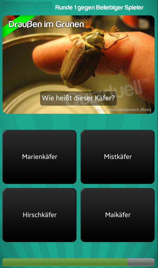 Neu: Quizduell bietet nun auch bebilderte Fragen an.
