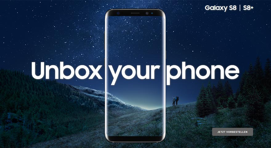 "Unbox your phone": So bewirbt Samsung sein neues Top-Handy.