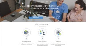 Die Startseite von mila.com (Bild: Mila)